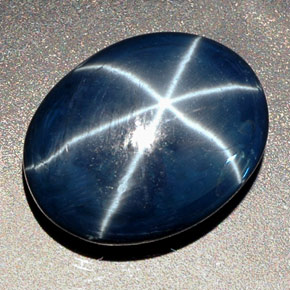 27,48 ctw natürlicher blauer Stern-Saphir, Oval Schliff, Lichtundurchlässig