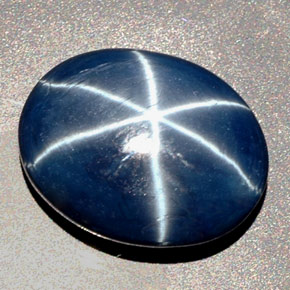 27,48 ctw natürlicher blauer Stern-Saphir, Oval Schliff, Lichtundurchlässig