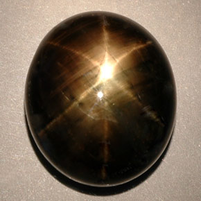 24,91 ctw natürlicher schwarzer Stern-Saphir, Oval Schliff, Lichtundurchlässig