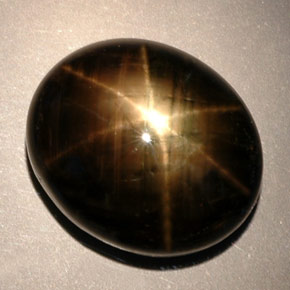 24,91 ctw natürlicher schwarzer Stern-Saphir, Oval Schliff, Lichtundurchlässig