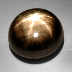 22,55 ctw natürlicher schwarzer Stern-Saphir, Oval Schliff, Lichtundurchlässig