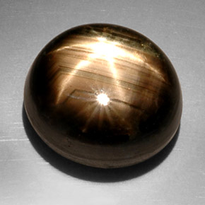 22,55 ctw natürlicher schwarzer Stern-Saphir, Oval Schliff, Lichtundurchlässig