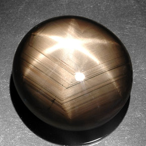 41,92 ctw natürlicher schwarzer Stern-Saphir, Oval Schliff, Lichtundurchlässig