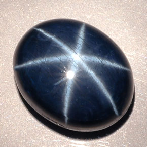 19,63 ctw natürlicher blauer Stern-Saphir, Oval Schliff, Lichtundurchlässig