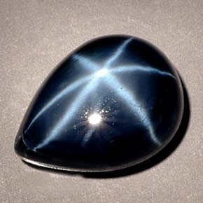 8,38 ctw natürlicher blauer Stern-Saphir, Birnenform, Lichtundurchlässig