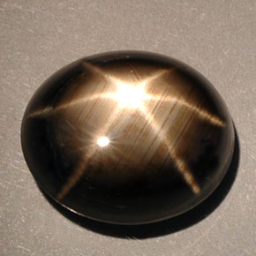10,00 ctw natürlicher schwarzer Stern-Saphir, Oval Schliff, Lichtundurchlässig