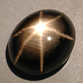 10,00 ctw natürlicher schwarzer Stern-Saphir, Oval Schliff, Lichtundurchlässig