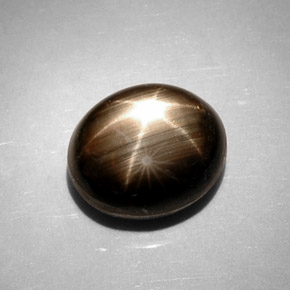 11,17 ctw natürlicher schwarzer Stern-Saphir, Oval Schliff, Lichtundurchlässig