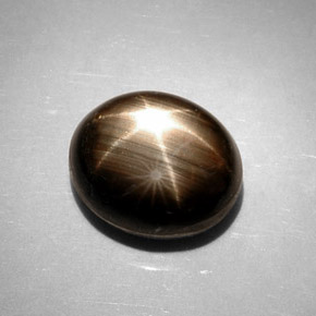 11,17 ctw natürlicher schwarzer Stern-Saphir, Oval Schliff, Lichtundurchlässig
