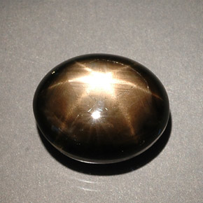8,56 ctw natürlicher schwarzer Stern-Saphir, Oval Schliff, Lichtundurchlässig