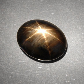 6,63 ctw natürlicher schwarzer Stern-Saphir, Oval Schliff, Lichtundurchlässig