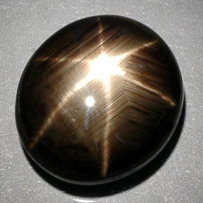 10,29 ctw natürlicher schwarzer Stern-Saphir, Oval Schliff, Lichtundurchlässig