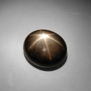 17,90 ctw natürlicher schwarzer Stern-Saphir, Oval Schliff, Lichtundurchlässig