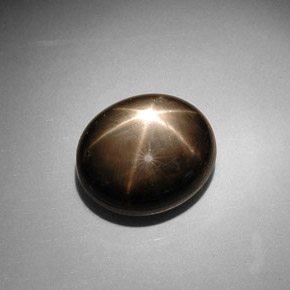 17,90 ctw natürlicher schwarzer Stern-Saphir, Oval Schliff, Lichtundurchlässig