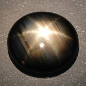 16,89 ctw natürlicher schwarzer Stern-Saphir, Oval Schliff, Lichtundurchlässig