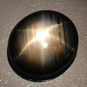16,89 ctw natürlicher schwarzer Stern-Saphir, Oval Schliff, Lichtundurchlässig