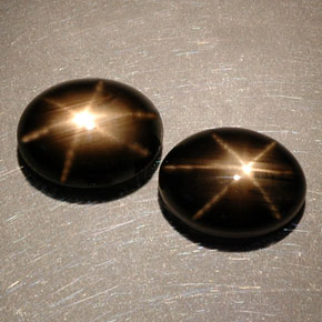  ct natürliche schwarzer Stern-Saphir-Edelsteine, Oval Schliff, Lichtundurchlässig