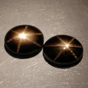  ct natürliche schwarzer Stern-Saphir-Edelsteine, Oval Schliff, Lichtundurchlässig