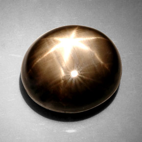 15,19 ctw natürlicher schwarzer Stern-Saphir, Oval Schliff, Lichtundurchlässig