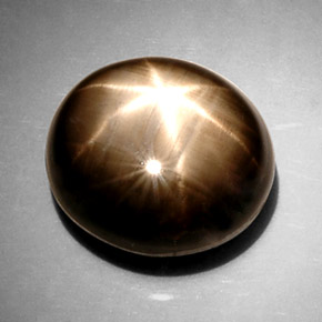 15,19 ctw natürlicher schwarzer Stern-Saphir, Oval Schliff, Lichtundurchlässig