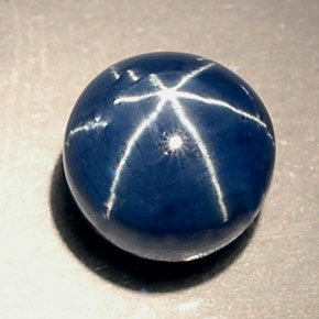 4,18 ctw natürlicher blauer Stern-Saphir, Transparent, Transparent / Lichtdurchlässig