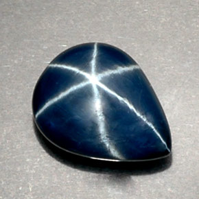 2,53 ctw natürlicher blauer Stern-Saphir, Birnenform, Lichtundurchlässig