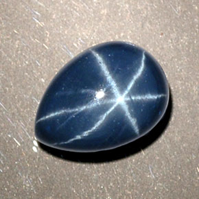 1,93 ctw natürlicher blauer Stern-Saphir, Birnenform, Lichtundurchlässig