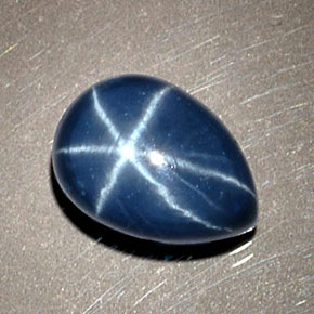 1,93 ctw natürlicher blauer Stern-Saphir, Birnenform, Lichtundurchlässig