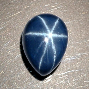 1,93 ctw natürlicher blauer Stern-Saphir, Birnenform, Lichtundurchlässig