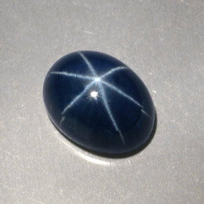2,52 ctw natürlicher blauer Stern-Saphir, Oval Schliff, Lichtundurchlässig