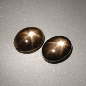  ct natürliche schwarzer Stern-Saphir-Edelsteine, Oval Schliff, Lichtundurchlässig