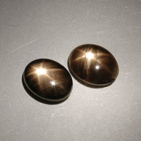  ct natürliche schwarzer Stern-Saphir-Edelsteine, Oval Schliff, Lichtundurchlässig