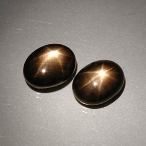 ct natürliche schwarzer Stern-Saphir-Edelsteine, Oval Schliff, Lichtundurchlässig