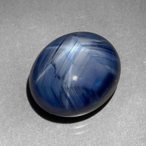 7,29 ctw natürlicher blauer Stern-Saphir, Oval Schliff, Lichtundurchlässig