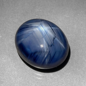 7,29 ctw natürlicher blauer Stern-Saphir, Oval Schliff, Lichtundurchlässig