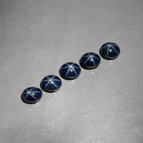  ct natürliche tiefblau Sternsaphir-Edelsteine, Oval Schliff, Lichtundurchlässig