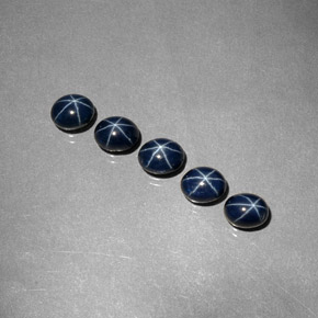  ct natürliche tiefblau Sternsaphir-Edelsteine, Oval Schliff, Lichtundurchlässig