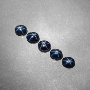 ct natürliche tiefblau Sternsaphir-Edelsteine, Oval Schliff, Lichtundurchlässig