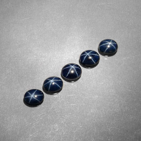  ct natürliche tiefblau Sternsaphir-Edelsteine, Oval Schliff, Lichtundurchlässig