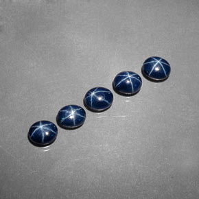  ct natürliche tiefblau Sternsaphir-Edelsteine, Oval Schliff, Lichtundurchlässig