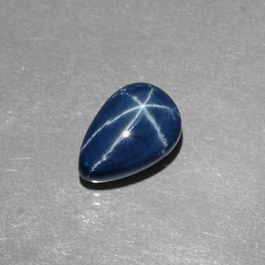 2,45 ctw natürlicher blauer Stern-Saphir, Birnenform, Lichtundurchlässig