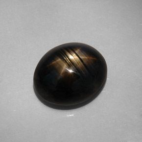 10,73 ctw natürlicher schwarzer Stern-Saphir, Oval Schliff, Lichtundurchlässig