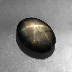 9,17 ctw natürlicher Schwarz Sternsaphir, Oval Schliff, Lichtundurchlässig