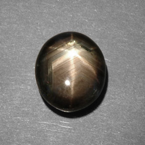 5,82 ctw natürlicher schwarzer Stern-Saphir, Oval Schliff, Lichtundurchlässig