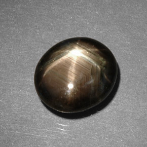 5,82 ctw natürlicher schwarzer Stern-Saphir, Oval Schliff, Lichtundurchlässig