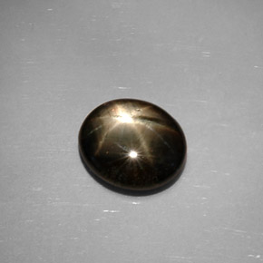9,17 ctw natürlicher Schwarz Sternsaphir, Oval Schliff, Lichtundurchlässig