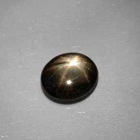 9,17 ctw natürlicher Schwarz Sternsaphir, Oval Schliff, Lichtundurchlässig