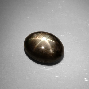 6,59 ctw natürlicher schwarzer Stern-Saphir, Oval Schliff, Lichtundurchlässig