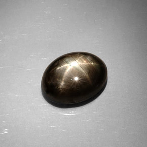 6,59 ctw natürlicher schwarzer Stern-Saphir, Oval Schliff, Lichtundurchlässig