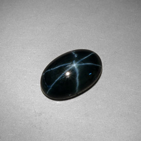 3,21 ctw natürlicher blauer Stern-Saphir, Oval Schliff, Lichtundurchlässig
